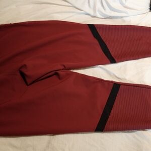 Jordan Burgundy Joggers with Black Details